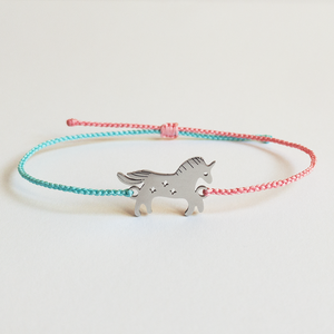 Unicorn minimal karkötő (vékony) - Turquoise - Rose - Meska.hu