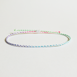 Multicolor - White minimal karkötő (vékony) - Meska.hu