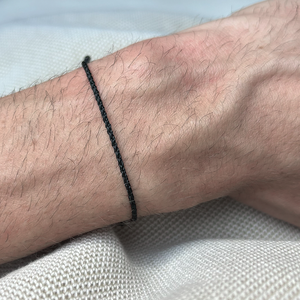 Heritage Thin - Legacy Black, Ékszer, Karkötő, Fonott karkötő, Csomózás, MESKA
