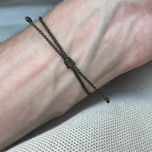 Heritage Thin - Dusty Olive - ékszer - karkötő - fonott karkötő - Meska.hu