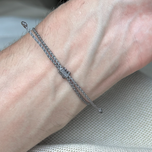 Heritage Thin - Oxford Gray - ékszer - karkötő - fonott karkötő - Meska.hu