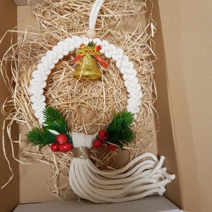 Karácsonyi kopogtató - karácsony - adventi díszek - adventi ajtódísz - Meska.hu