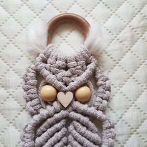 Makramé bagoly - otthon & életmód - dekoráció - fali és függő dekoráció - falra akasztható dekor - Meska.hu