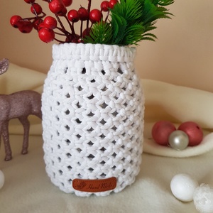 Makramé asztaldísz - otthon & életmód - dekoráció - asztal és polc dekoráció - asztaldísz - Meska.hu