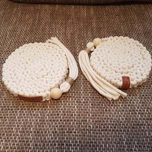 Makramé poháralátét - otthon & életmód - konyhafelszerelés, tálalás - tálalás - tányér- és poháralátét - Meska.hu