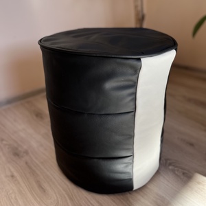 Bőr lábtartó puff - otthon & életmód - bútor - puff - Meska.hu