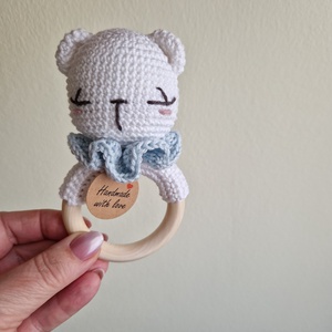  Csörgő és rágóka fa karikán, Játék & Sport, Baba játékok, Csörgő, Horgolás, MESKA