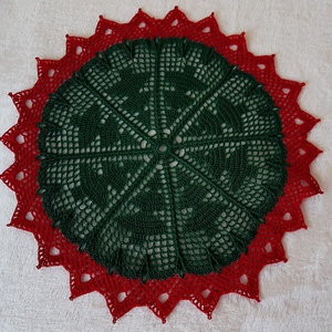 Horgolt karácsonyi terítő - otthon & életmód - dekoráció - asztal és polc dekoráció - asztal és polc dekoráció - Meska.hu