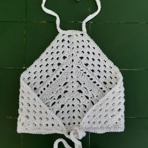 Horgolt lányka kánikula felső (top)  - ruha & divat - babaruha & gyerekruha - póló - Meska.hu