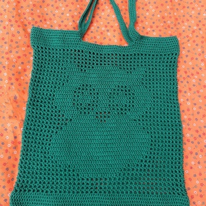 Horgolt táska bagoly mintával - Meska.hu