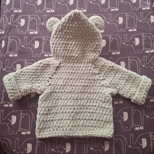 Horgolt kabátka újszülött babáknak - ruha & divat - babaruha & gyerekruha - pulóver - Meska.hu
