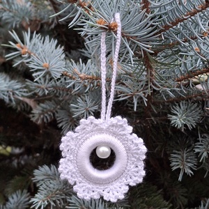 Horgolt karácsonyi dísz (3 db/csomag) - karácsony - karácsonyi lakásdekoráció - karácsonyfadíszek - Meska.hu