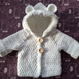 Horgolt kabátka újszülött babáknak, Ruha & Divat, Babaruha & Gyerekruha, Pulóver, Horgolás, MESKA