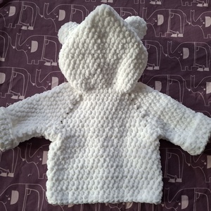 Horgolt kabátka újszülött babáknak - ruha & divat - babaruha & gyerekruha - pulóver - Meska.hu