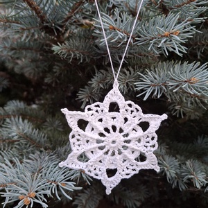 Horgolt karácsonyi dísz - karácsony - karácsonyi lakásdekoráció - karácsonyfadíszek - Meska.hu