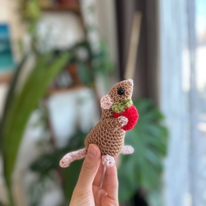 Kis epres egerek, Játék & Sport, Plüssállat & Játékfigura, Egér, Horgolás, MESKA