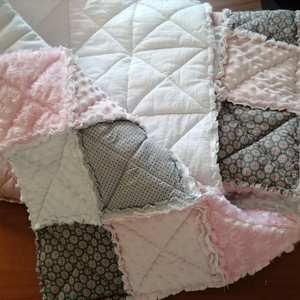 Rongypaplan /rag quilt patchwork takaró  - otthon & életmód - babaszoba, gyerekszoba - babatakaró, gyerek pléd - Meska.hu