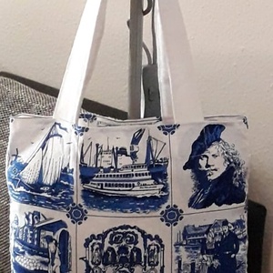 Hollandiás szatyor - táska & tok - bevásárlás & shopper táska - shopper, textiltáska, szatyor - Meska.hu
