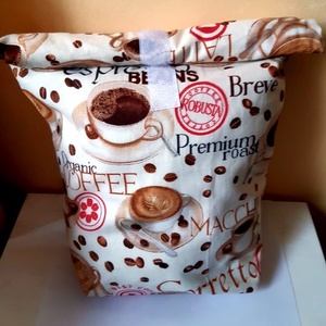 Uzsonnás táska (a kávé szerelmeseinek)  - táska & tok - bevásárlás & shopper táska - shopper, textiltáska, szatyor - Meska.hu