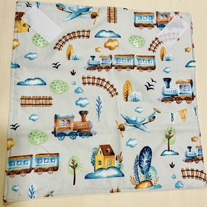 Vonatos újraszalvéta  - táska & tok - uzsonna- & ebéd tartó - szendvics csomagoló - Meska.hu