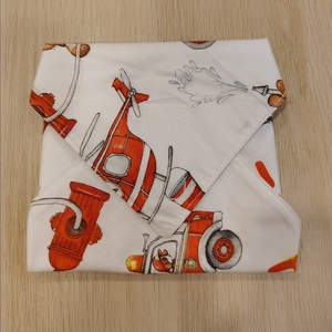 Tűzoltós  újraszalvéta - táska & tok - uzsonna- & ebéd tartó - szendvics csomagoló - Meska.hu