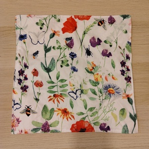 Mezei virágok újraszalvéta, Táska & Tok, Uzsonna- & Ebéd tartó, Szendvics csomagoló, Varrás, MESKA