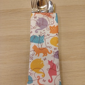 Cicás evőeszköz tartó - táska & tok - uzsonna- & ebéd tartó - evőeszköz tartó - Meska.hu