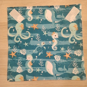 Tengeri újraszalvéta, Táska & Tok, Uzsonna- & Ebéd tartó, Szendvics csomagoló, Varrás, MESKA