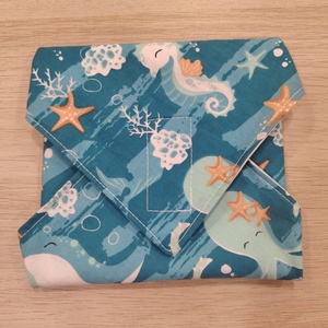 Tengeri újraszalvéta - táska & tok - uzsonna- & ebéd tartó - szendvics csomagoló - Meska.hu