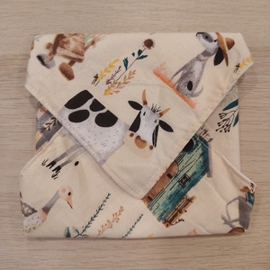 Farmos újraszalvéta - táska & tok - uzsonna- & ebéd tartó - szendvics csomagoló - Meska.hu