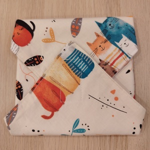 Cicás újraszalvéta - táska & tok - uzsonna- & ebéd tartó - szendvics csomagoló - Meska.hu