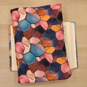 Nagy zárható vízhatlan könyvtok/tablet tok  (üveg mozaik) , Otthon & Életmód, Papír, írószer, Könyv- és füzetborító, Varrás, MESKA