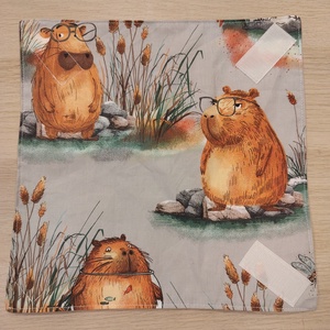 Capibara újraszalvéta, Táska & Tok, Uzsonna- & Ebéd tartó, Szendvics csomagoló, Varrás, MESKA