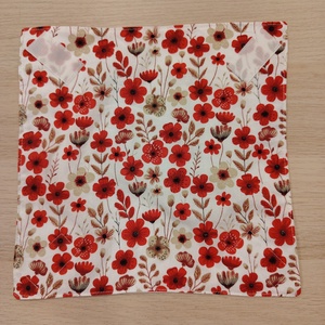 Virágos újraszalvéta - táska & tok - uzsonna- & ebéd tartó - szendvics csomagoló - Meska.hu