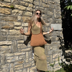 Brown mermaid crochet bag - táska & tok - kézitáska & válltáska - alkalmi táska - Meska.hu