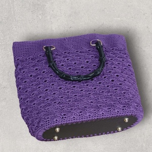 Lila horgolt kézitáska - táska & tok - kézitáska & válltáska - kézitáska - Meska.hu