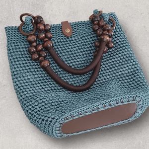 Petrolkék, horgolt válltáska, Táska & Tok, Kézitáska & válltáska, Válltáska, Horgolás, MESKA