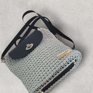 Kis méretű horgolt válltáska len színben, Táska & Tok, Kézitáska & válltáska, Válltáska, Horgolás, MESKA