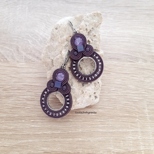 Elegáns sujtás fülbevaló, Ékszer, Fülbevaló, Csillár fülbevaló, Ékszerkészítés, Gyöngyfűzés, gyöngyhímzés, MESKA