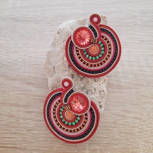 Elegáns sujtás fülbevaló, Ékszer, Fülbevaló, Fülékszer, Ékszerkészítés, Gyöngyfűzés, gyöngyhímzés, MESKA