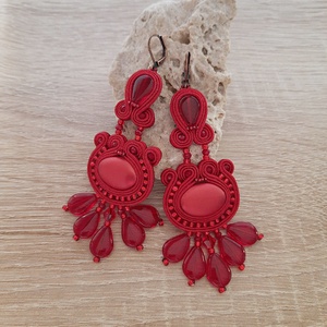 Elegáns sujtás fülbevaló, Ékszer, Fülbevaló, Csillár fülbevaló, Ékszerkészítés, Gyöngyfűzés, gyöngyhímzés, MESKA