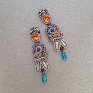 Elegáns sujtás fülbevaló - ékszer - fülbevaló - csillár fülbevaló - Meska.hu