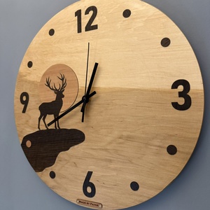 Falióra - csodaszarvas - 39 cm - otthon & életmód - dekoráció - fali és függő dekoráció - falióra & óra - Meska.hu