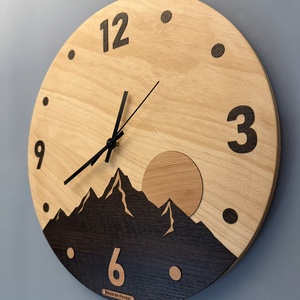 Falióra - hegyek - 39 cm - otthon & életmód - dekoráció - fali és függő dekoráció - falióra & óra - Meska.hu