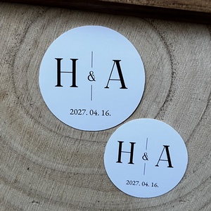 Monogramos esküvői matrica - esküvő - meghívó & kártya - esküvői borítékzáró matrica - Meska.hu