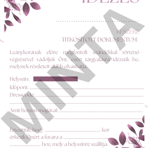Lánybúcsú grafika szett - digitális termék (A4) - esküvő - lánybúcsú - Meska.hu