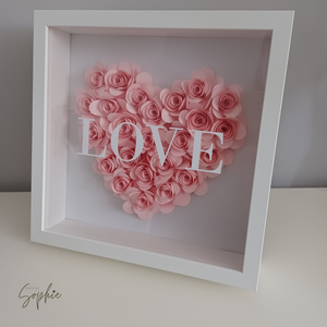 Valentin-napi papírvirág box  - Meska.hu