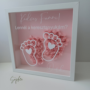 Keresztszülő felkérő box - otthon & életmód - dekoráció - kép & falikép - képkeret - Meska.hu