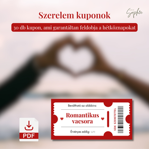 Valentin-napi szerelem kuponok - digitális termék, Otthon & Életmód, Papír, írószer, Ajándékkísérő, Ajándékozás kellékei, Mindenmás, MESKA