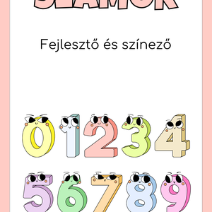 Számok, fejlesztő és színező - 12 oldalas, Otthon & Életmód, Papír, írószer, Színező, Fotó, grafika, rajz, illusztráció, MESKA